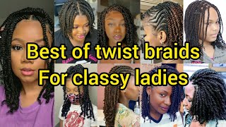 Best trendy and latest braids hairstyles 2024  Twist braids styles  Twist hairstyles [upl. by Durwyn]