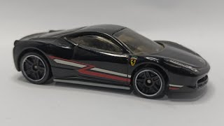 Hot Wheels Car Ferrari 458 Italia Black [upl. by Anirac]