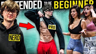 HOT GIRLS going NUTS when NERD SHOWS ABS…  Epic Gym Prank like Anatoly pretended to be cleaner [upl. by Madigan]