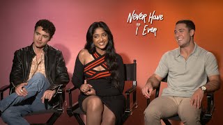 Darren Barnet Maitreyi Ramakrishnan amp Jaren Lewison Interview Never Have I Ever  Netflix [upl. by Adnalay]