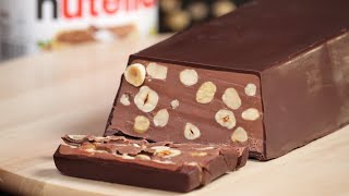 Nutella Chocolate Torrone  Italian Torrone  How Tasty Channel [upl. by Rawley]