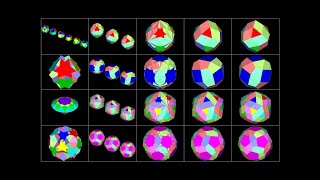 Rhombified Stellation of Icosahedron Snub Cuboctahedron amp Snub Icosidodecahedron [upl. by Drehcir]