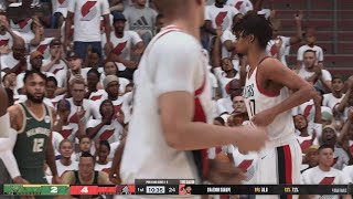 NBA 2K24 BLAZERS VS BUCKS GAME 2 2026 NBA FINALS [upl. by Zia]