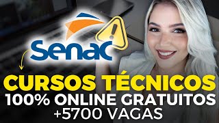 SENAC abre 5709 VAGAS para 12 CURSOS TÉCNICOS EAD GRATUITOS  100 ONLINE  Mari Rel [upl. by Hammerskjold]