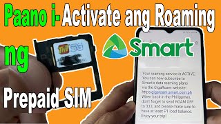 How to Activate Roaming on TNT or Smart SIM  tnt smart roaming activation [upl. by Bran]