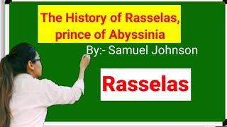 The history of Rasselas by DrSamuel Johnson explanation in Hindi and English [upl. by Eves]