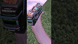 The bus is worried about falling off the cliffside road  Euro Truck Simulator 2 [upl. by Cleopatra]