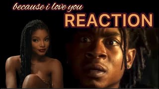 Halle Bailey  “Because I Love You”  REACTION [upl. by Jammin]