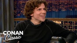 Jesse Eisenberg On Reading Negative Comments About Himself  Late Night with Conan O’Brien [upl. by Ettenej319]