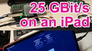 25GBits networking on an iPad amp MacBook ConnectX4 [upl. by Ashley]