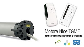 Motore Nice TGME  programmazione telecomando e regolazione Finecorsa [upl. by Yeldah]