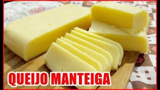 COMO FAZER QUEIJO MANTEIGA USANDO AMIDO DE MILHO [upl. by Idnic]