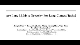 Are LongLLMs A Necessity For LongContext Tasks [upl. by Rabelais534]