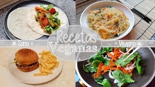 Recetas Sanas y Veganas 1  Fajitas Pasta y Hamburguesa  YukiMitsuki [upl. by Dulcinea]