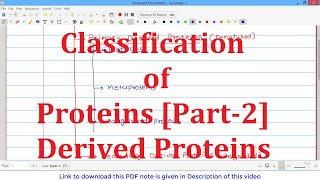 29 Classification of Proteins Part2  Derived Proteins [upl. by Agon]