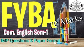 F Y B A Compulsory English Sem 1st question paper format amp I M P Question Discussion [upl. by Cort]