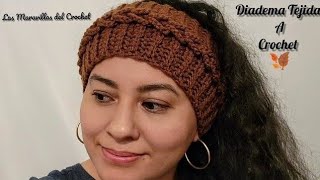 DIADEMA A CROCHET CON TRENZAS PASO A PASO 🌺  english subtitle [upl. by Attenoj]