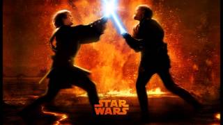 Star Wars Revenge of the Sith Soundtrack  Anakin vs ObiWan the great duel [upl. by Anitnatsnok]