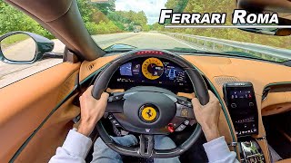 Ferrari Roma  612hp V8 Twin Turbo Coffee Run POV Binaural Audio [upl. by Dlnaod43]