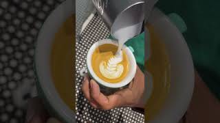 Swan Coffee art 💥🦢  How to do latte art at home  coffee youtubeshorts shorts baristaali [upl. by Ahsienat14]