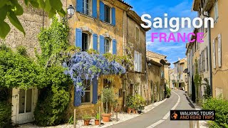 Saignon FRANCE 🇫🇷 French Village Tour 🌞 Most Beautiful Villages in France 🌺 Relaxing 4k Video walk [upl. by Ttegdirb]