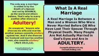 DIVORCE amp REMARRIAGE IS ADULTERY [upl. by Yaluz605]