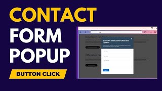 How To Add Contact Form Popup In Wordpress  Contact Form 7 [upl. by Natsyrk]