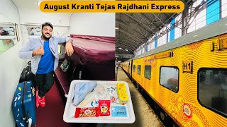 August Kranti Tejas Rajdhani Express first class coupe journey with Red Carpet amp IRCTC Food  Ep1 [upl. by Leftwich904]