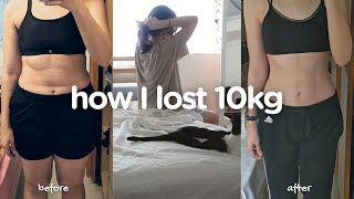 How I lost 10kg 22lbs  70kg ➡️ 60kg  my diet routine for weight loss [upl. by Htennek]