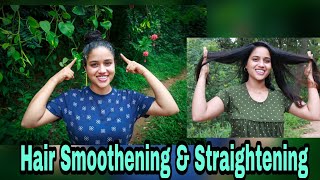 100 Natural Hair smoothening amp straightening Treatment At HomeGet smoothsilkySoftHair malayalam [upl. by Charo]