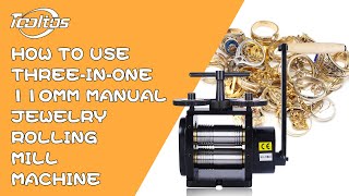 How to Use Threeinone 110mm Manual Jewelry Rolling Mill Machine [upl. by Notluf]