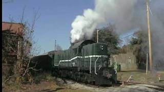 Alco RSD1 8652 starting on a cold winter morning [upl. by Ahsekyt]