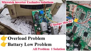 microtek inverter overload and low battery problem [upl. by Ondrea]