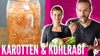 Karotten amp Kohlrabi ganz schnell amp einfach fermentieren [upl. by Einaffyt192]