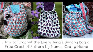 How to Crochet the Everythings Beachy Bag Complete Tutorial [upl. by Ojeitak]