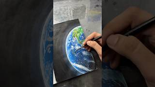 planet earth painting  Acrylic painting shorts art [upl. by Aicinat]