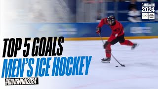 Top 5 Goals  Mens Ice Hockey Day 3  Gangwon 2024 [upl. by Aivekal475]