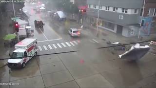 City of Appleton Wisconsin Traffic Cams Capture Storm on 72019 [upl. by Yrovi678]