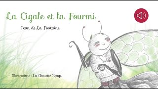 Fable de La Fontaine  La Cigale et la Fourmi  Livre animé et audio [upl. by Shaefer]