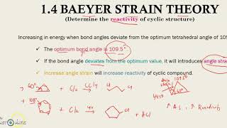 CHM 258 CHAPTER 2  Baeyer Strain Theory amp Uses [upl. by Nocaed]