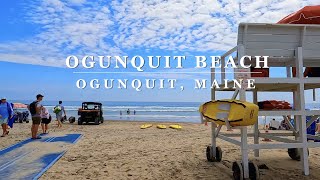 Ogunquit Beach Summer Beach Walk Ogunquit Maine  4K Scenic Ocean Walking Tour with Binaural 🎧 [upl. by Nilerual351]