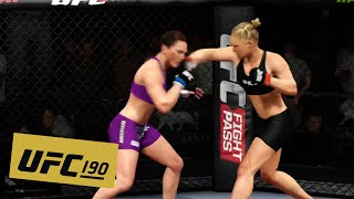 UFC 190 Ronda Rousey vs Bethe Correia FULL FIGHT HIGHLIGHTS EA Sports UFC [upl. by Aslam352]