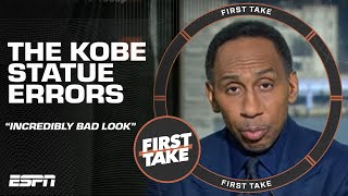 Incredibly bad look  Stephen A reacts to the Kobe statue misspellings  First Take YT Exclusive [upl. by Peddada]