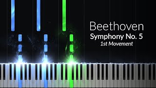 Beethoven  Symphony No 5 1st Movement Piano Tutorial [upl. by Nosrac]