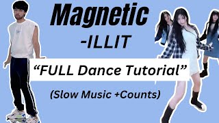 ILLIT MAGNETIC Mirrored Dance Tutorial  Kpop Easy Step By Step kpopdancetutorial [upl. by Leeland]