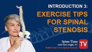 Intro 3  Exercise Tips for Spinal Stenosis [upl. by Ahsikal]