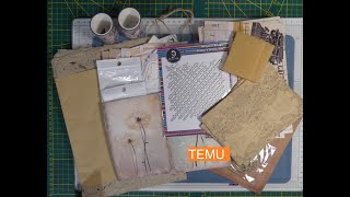 TEMU Haul Papier Alina Craft Stanze und klare Steine ich mache eine Collage [upl. by Carolynne]