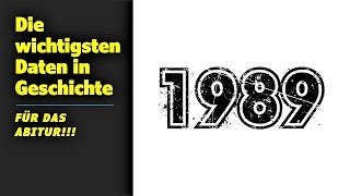 Die wichtigsten Jahreszahlen für das Abitur in Geschichte  Abiturvorbereitung 2023 [upl. by Eilujna772]