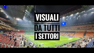 Visuale primo anello rosso  settore B  fila 10  posto 13  Stadio San Siro [upl. by Enelie]