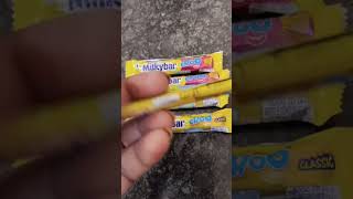 Yummy Milkybar choco🍭🍭😋shortvideo milkybar chocolate candy plssupport [upl. by Nalyad]